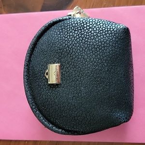 La Bagagerie Black Pebble Leather Coin Purse